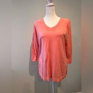 Coral Talbot outlet v-neck top